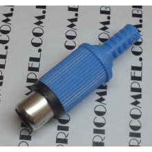 CONECTOR RCA FEMEA AZUL