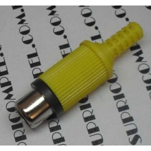 CONECTOR RCA FEMEA AMARELO EMETAL