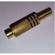 CONECTOR RCA FEMEA DOURADO 4,00mm 2L PRETO