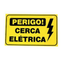 PLACA CERCA ELÉTRICA ADVERTÊNCIA