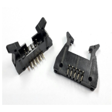 CONECTOR BOX HEADER 2 x 5 10 VIAS COM TRAVA 90 GRAUS ID