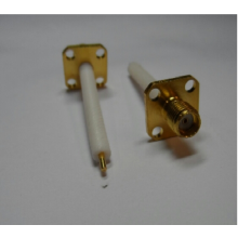 CONECTOR SMA FÊMEA RETO PAINEL 3023 DOURADO KLC